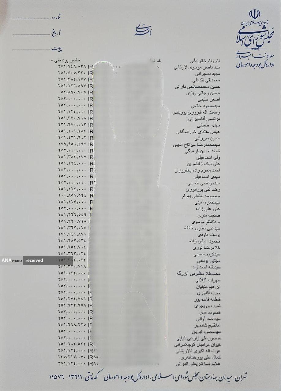 تکذیب دریافت حقوق 250 میلیون تومانی نمایندگان مجلس مستندات