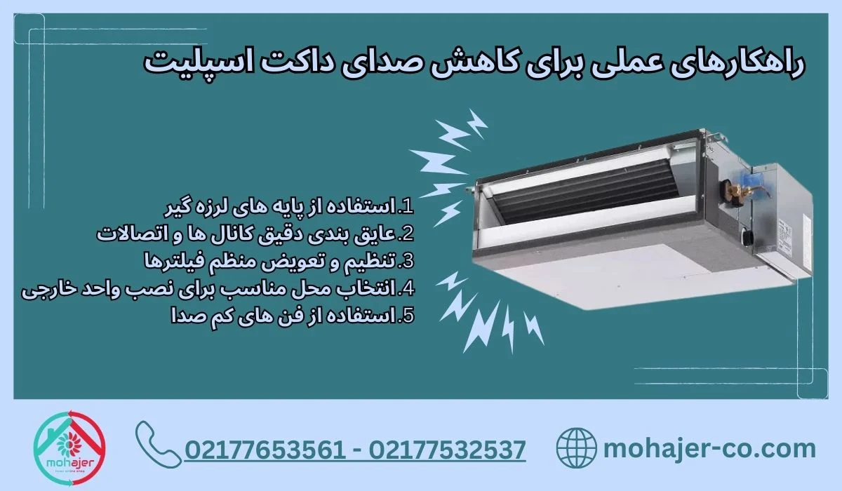 راهکارهای عملی برای کاهش صدای داکت اسپلیت