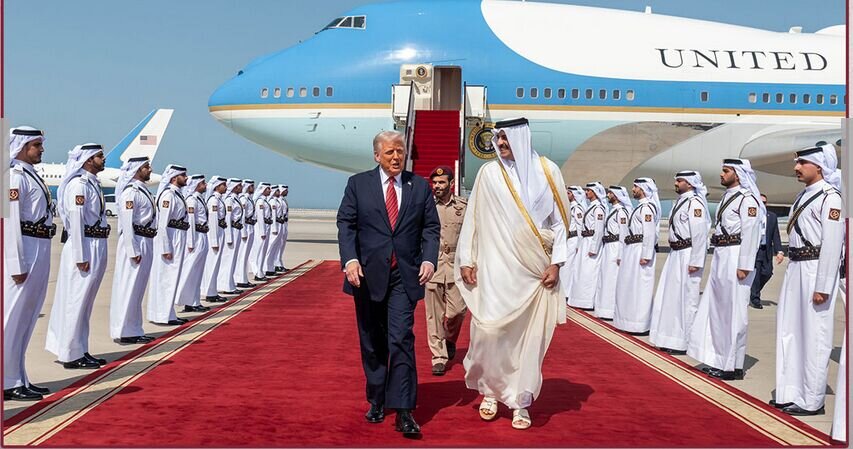 سفر ترامپ در راه قطر: سفر من به نفع اسرائیل است