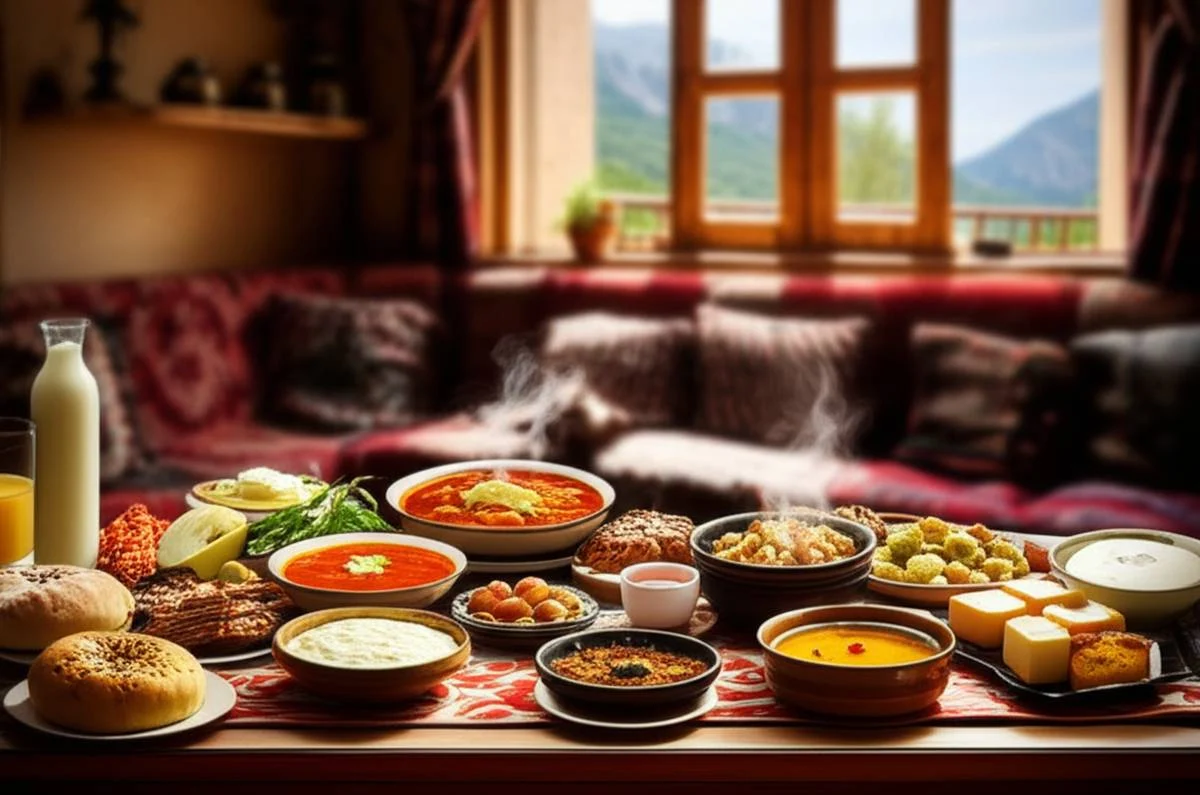 غذاهای محلی و عشایر | طعم اصیل در اقامتگاه بابا طاهر